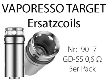 Ersatzcoils VAPORESSO TARGET GD-SS1,6 Ohm