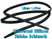 Shisha Silikonschlauch Universal schwarz