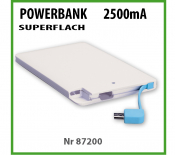 Powerbank superflach 2500mA GÜNSTIG