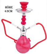 Wasserpfeife 2er ICY Glass rosé ca 45cm